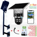4G Solar Dual-lens 4MP 3 screen Camera + FREE 64GB  (Full-Package)